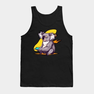 Smombie Coala, Apathetic Coala With Mobile Phone Tank Top